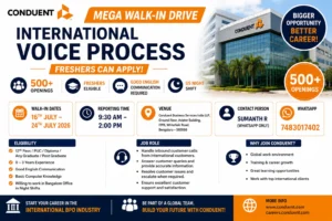 Conduent Walk-in Drive In Bangalore For International Inbound Process 500 Openings