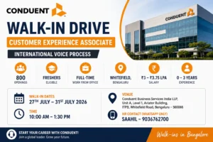 Conduent Walk-in Interview In Bangalore For International Voice Process