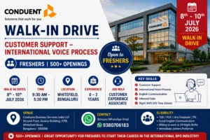 Conduent Walk-in Drive in Bangalore