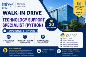 Infosys BPM Walk-in Drive in Bangalore
