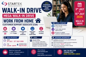 Walk-in In Bangalore For Permanent WFH In Startek (Aegis) - Customer Support