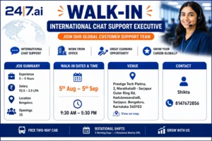 [24]7.ai Walk-in In Bangalore For International Chat Support Executive