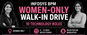 Infosys BPM Women-Only Walk-in Drive in Bangalore – 10 IT Roles on 3rd September