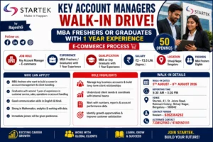 Key Account Managers Walk-in in Bangalore For MBA Freshers