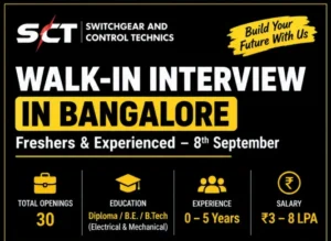 Switchgear And Control Technics Walk-in Interview in Bangalore
