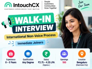 IntouchCX Walk-In Interview In Bangalore For International Non-Voice Process