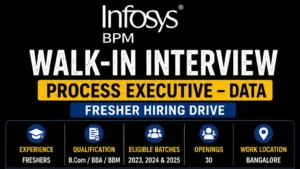 Infosys BPM Walk-in Drive in Bangalore for B.Com, BBA & BBM Freshers – Data Process