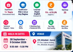 Startek Walk-In Interview in Bangalore For International Technical Voice Process