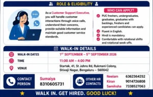 Startek Walk-in Drive in Bangalore for Customer Support – Voice Process